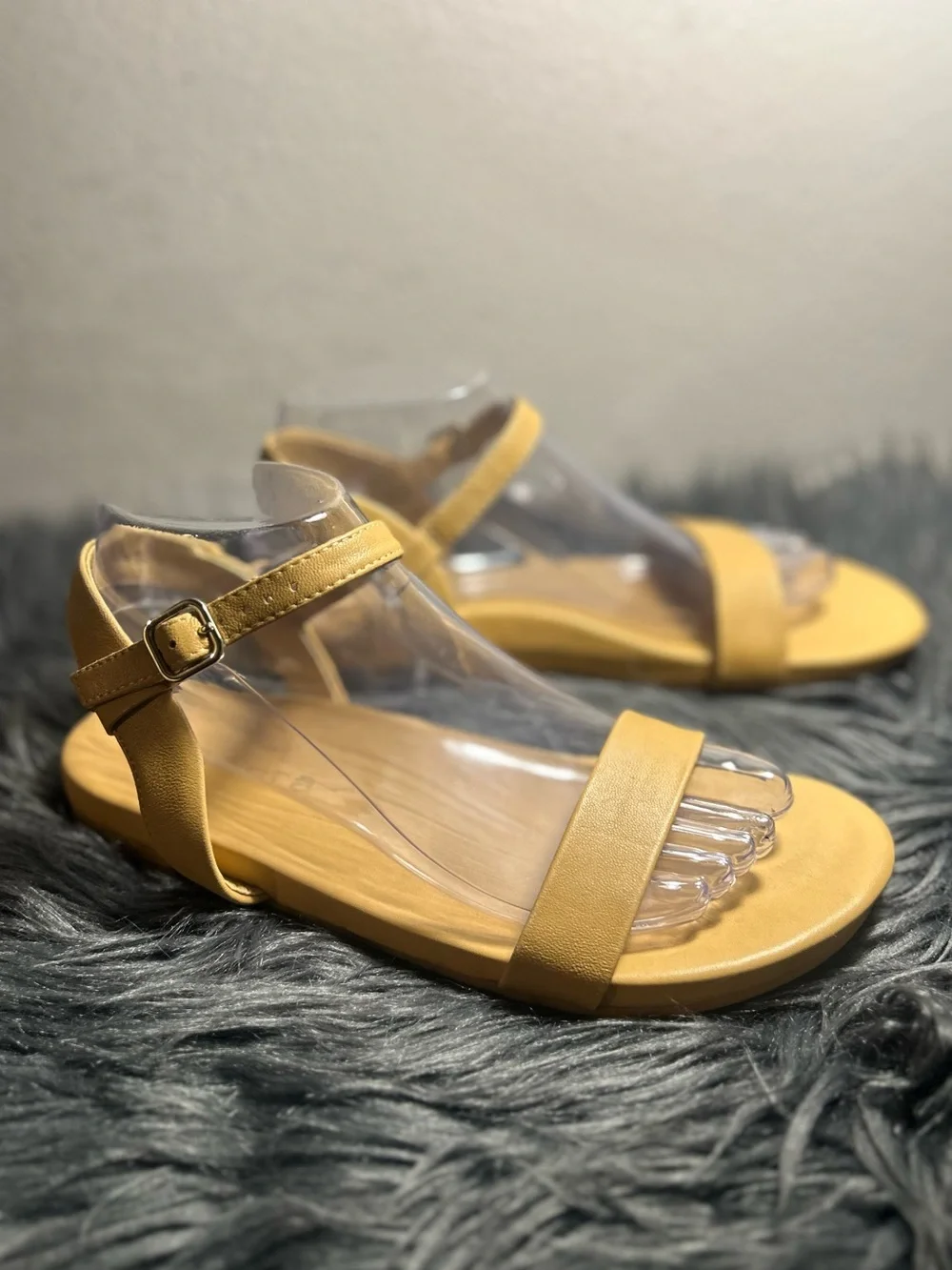 SECRA WILLOW CARAMEL TAN Ankle-Strap Flat Sandals SIZE US 8.5